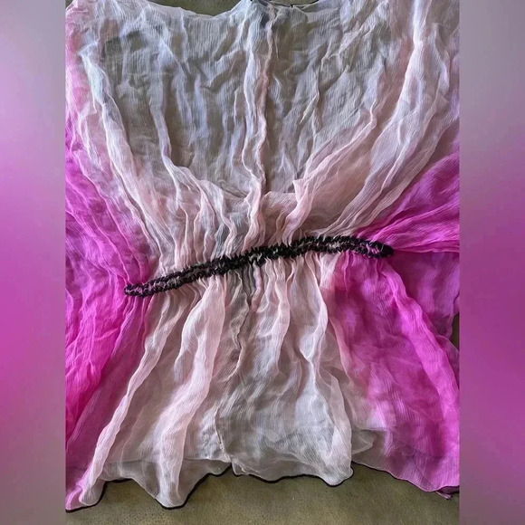 Vintage Spicy Girl Silk Tie Front Blouse Womens Size Medium Y2K - Picture 2 of 11